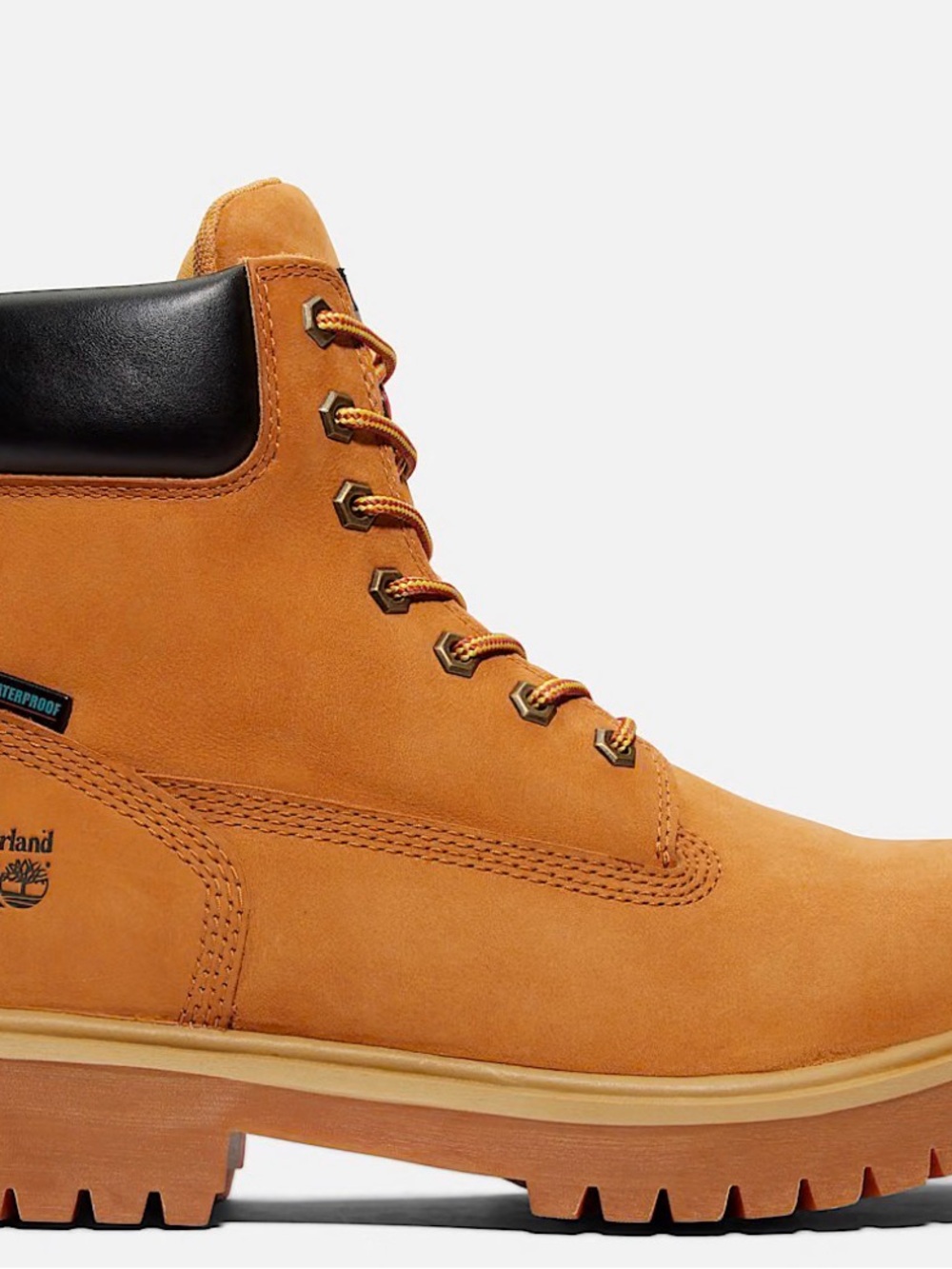 Timberland Wheat Nubuck Men's 6-Inch Lace-Up Boot with Black Collar
